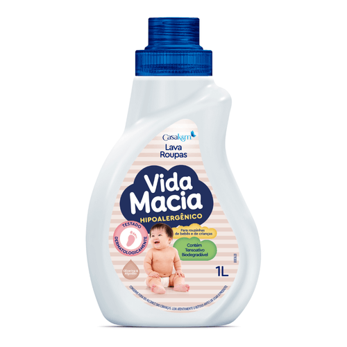 Vida Macia Lava Roupas Líquido Glicerina e Algodão 1L