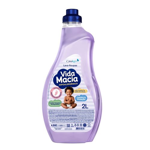 Vida Macia Lava Roupas Líquido Glicerina e Amêndoas 2L