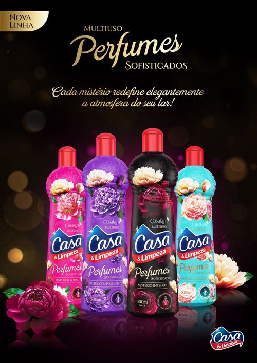 (LANÇAMENTO) Kit Multiuso Perfumado Mistério – Jardim, Envolvente, Floral e Intenso