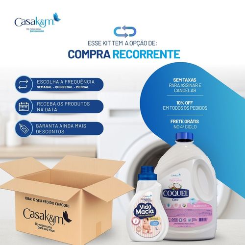 Kit Casa & Limpeza Limp Banheiro Sem Cloro 500ml + Multiuso com Álcool 500ml