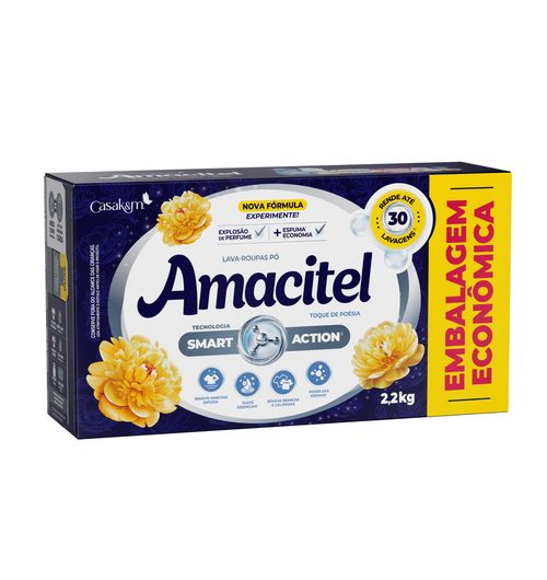 Lava Roupas Amacitel Toque de Poesia 2,2kg Cartucho